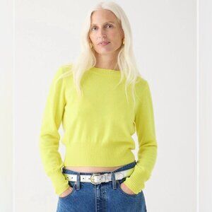 J. Crew Cashmere shrunken crewneck sweater - Large
